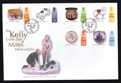 2012 Isle of Man The Kelly Collection of Manx Memorabilia Commemorative Stamps First Day Cover (FDC)
