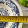 Vintage Barker Bros Royal Tudor Ware Olde Staffordshire Blue Floral Design  Hanging Plate Image 4