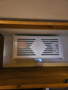 White Wall Router Shelf Storage Box for WiFi Router, TV Set-Top Box, 48 x 12 x 24 cm