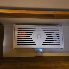 White Wall Router Shelf Storage Box for WiFi Router, TV Set-Top Box, 48 x 12 x 24 cm
