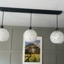 3 Pendant Shades - white glass Image 2