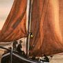 Original Painting , Watercolour by Helen Mulkerns (1996) - Galway Hooker at Sunset Image 5
