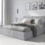 Bedroom Hilton upholstered bed frame. Storage box and  lifter support Image 3