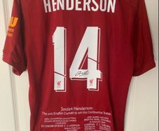 Brand New Liverpool Original 19/20 signed Henderson NB jersey with limited edition embroidery.