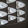 Screw mounted rod pipes holders in black/white/blue/red colors Image 4