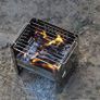 BRAND NEW Outdoor Stainless Steel Wood Stove w/ Barbecue Grill Portable Wood Burning Stove Camping BBQ Firewood Burner w/ Bracket Image 6