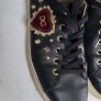 Dolce Gabbana Black Leather Embellished Flat Trainers Sz 7UK (Rrp 350 New) Image 5