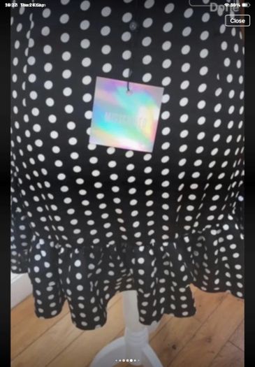 skirt Bnwt misguided black polka dot skirt size 12