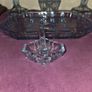 1930's Art Deco Walther and Sohne blue glass dressing table set Image 2