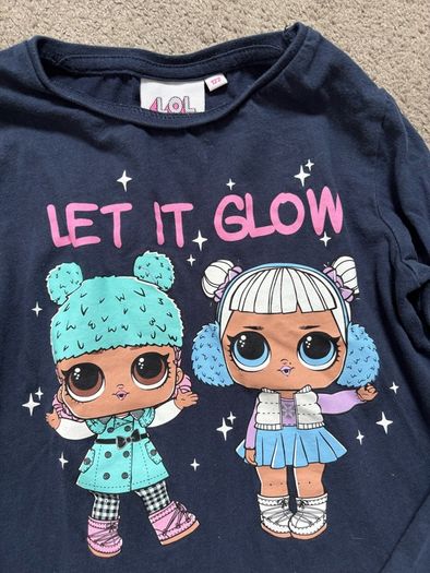 girls top long sleeve LOL 122cm 6-7 years
