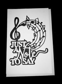Homemade Greeting Card:- Just a note to say