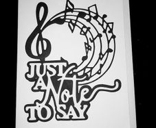 Homemade Greeting Card:- Just a note to say