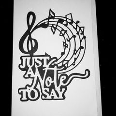Homemade Greeting Card:- Just a note to say