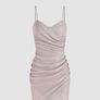 Teen disco ruched dress Image 6