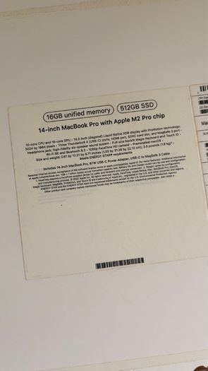 Apple MacBook Pro m2 pro | mint condition | 16gb RAN | 512ssd | 14 inch