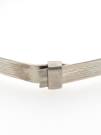 925 Vintage Sterling Silver Engraved Bangle