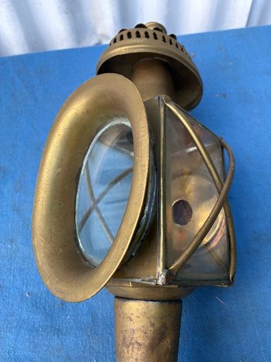 Old brass coach lamp