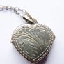 Vintage Solid 925 Sterling Silver Dual Photo Heart Locket Necklace length 20" - 3,4g Image 8