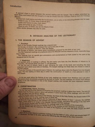 Lectionary. Readers Edition.  Jerusalem Bible Version.large Volume 1970 Paperback In Fair Condition. See Photos For Same.