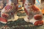 Victorian Staffordshire large mantle dogs