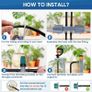 NEW SALE | 132+6.6FT Greenhouse Irrigation Hose, 154Pcs Garden Watering System Micro Drip Irrigation Kit with 4-Types Nozzles & 4x6-Way Connector & 1/4" Tubing Valve, Auto Plant Watering Device for Outdoor Image 4