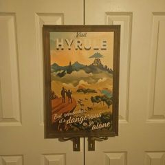Retro Framed Visit Hyrule poster