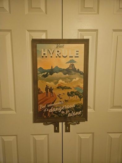 Retro Framed Visit Hyrule poster