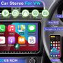 9" Car Carplay 2GB RAM + 32GB ROM 2+32GB Volkswagen Radio Android 13 for VW Passat 6 7 CC Polo GOLF 5 6 Touran T5 WiFi GPS Navigation BT WiFi Split Screen Head Unit FM Radio Image 2