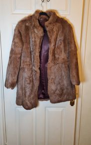 Natural coney fur coat