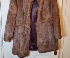Natural coney fur coat