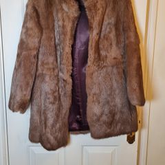 Natural coney fur coat