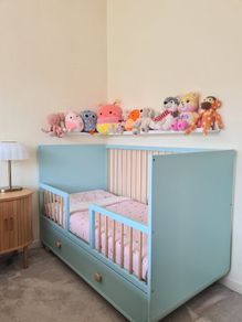 Pristine condition IKEA Myllra cot with large drawer