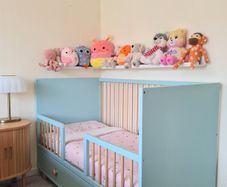 Pristine condition IKEA Myllra cot with large drawer