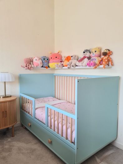 Pristine condition IKEA Myllra cot with large drawer