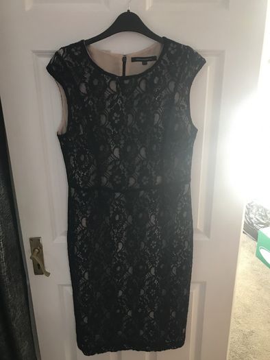 french connection navy midi dress
