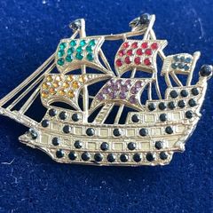 Galleon ship Brooch