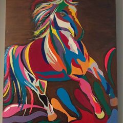 Wild Horse Painting
