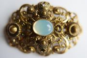 Antique Victorian Brooch with  Cabochon Stone