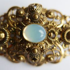 Antique Victorian Brooch with  Cabochon Stone