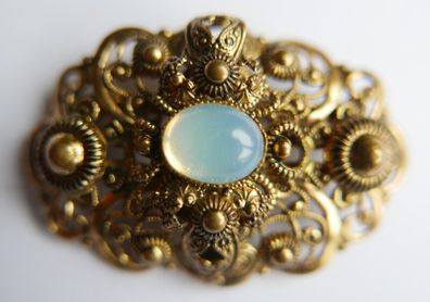 Antique Victorian Brooch with  Cabochon Stone