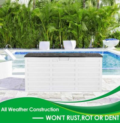 BRAND NEW 265 L Garden Furniture Storage Box Outdoor Furniture Protective Cover Garden Deck Box Cabinet Cover Waterproof Durable Storage