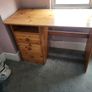 three drawer pine study desk Image 2