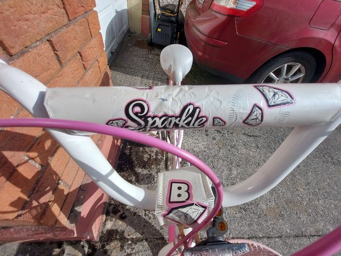 GIRLS BIKE (Sparkle) with Basket, 20 inch wheels, in excellent condition. See Pictures