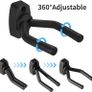 NEW SALE | 6 Pack Guitar Wall Mount Hangers, Guitar Display Holder, Ukulele Hooks for Wall, Bass Stand Wall, Wall Bracket Fits All Size Electric Guitar, Classical Acoustic Guitar, Mandolin, Banjo, Violin Image 5