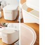 White Plastic Storage Box with Handles and Lids Set Image 9
