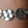 D&F 925 Sterling Silver Hammered Disc Bracelet Image 6