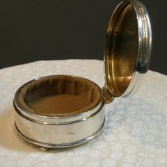 PRICE DROP Vintage Solid Silver Velvet Lined Jewellery Box, Birmingham 1940, 162g
