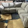 Grey corner sofa + matching armchair Image 2