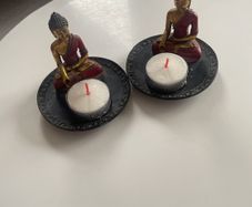 Vintage Regency Fine Arts Buddha Tea light Holders