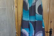Monsoon silk vintage maxi dress size 10 (free postage)